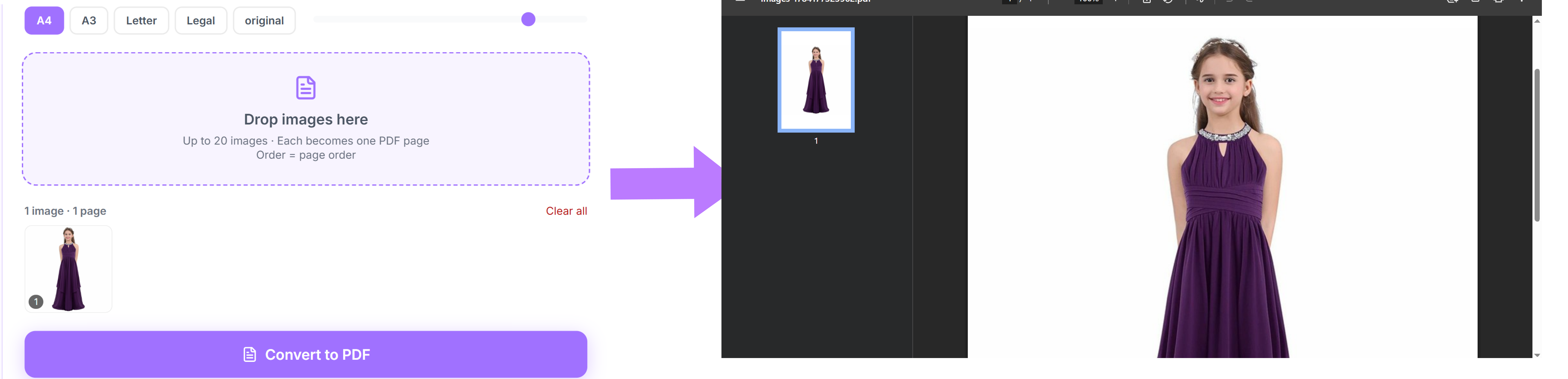 To PDF example