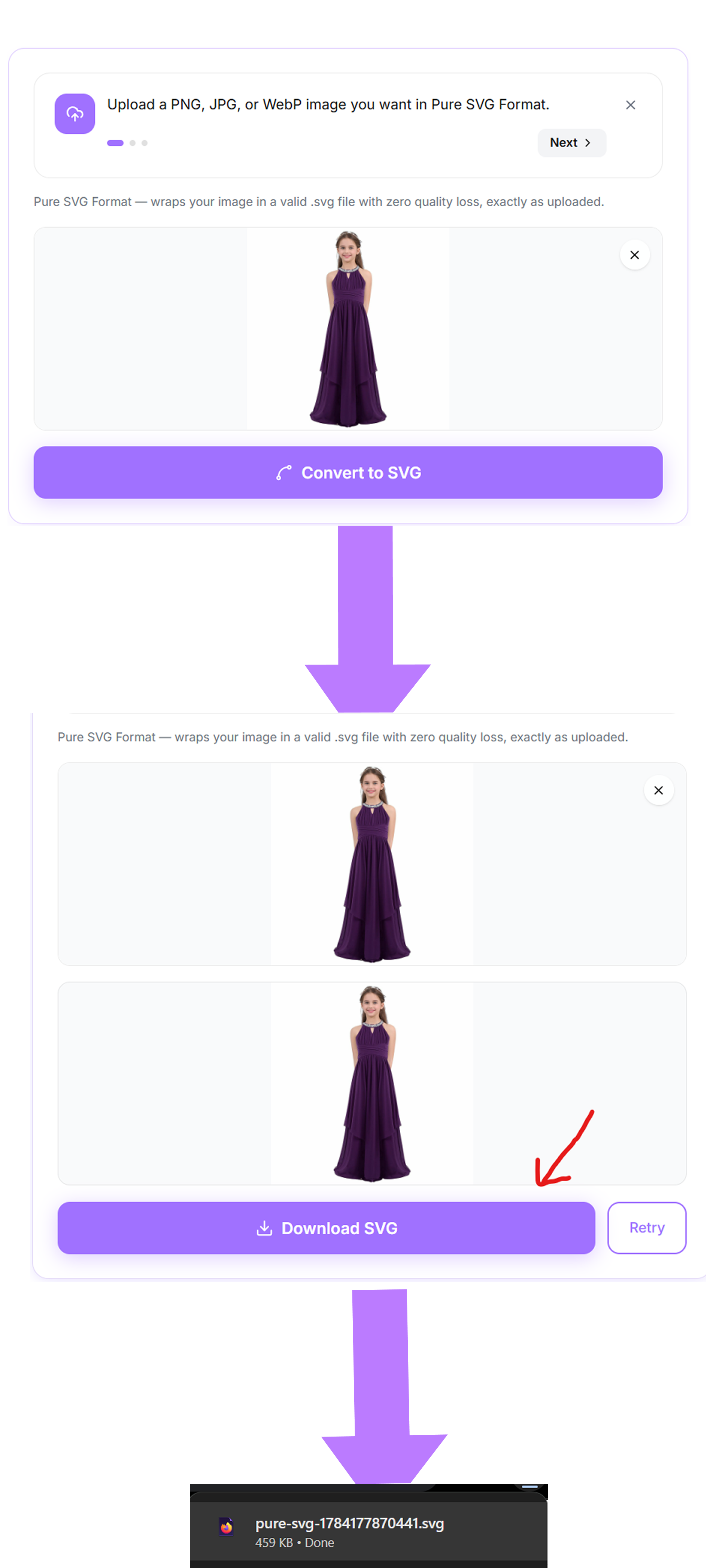 Pure SVG Format example