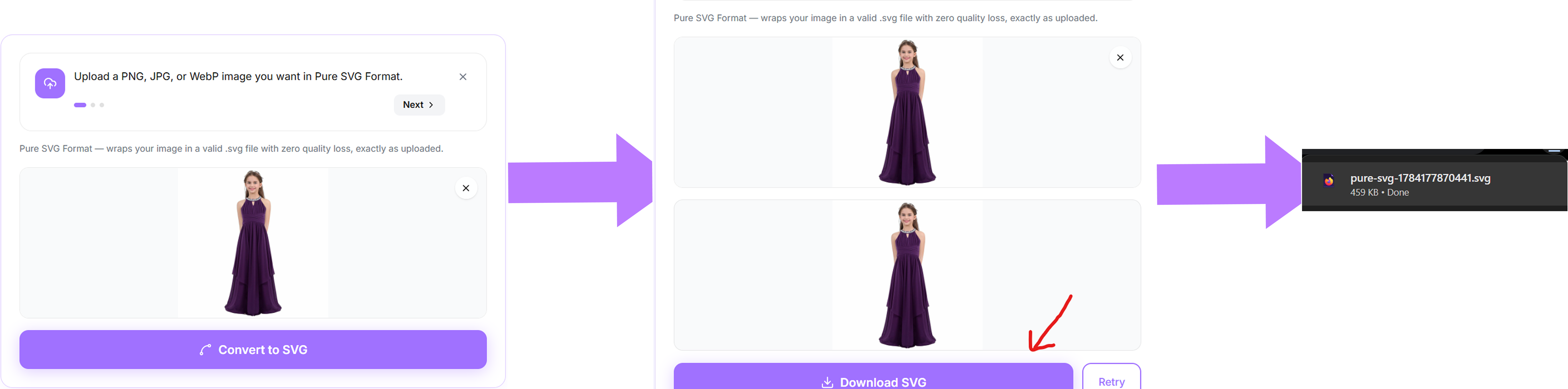 Pure SVG Format example